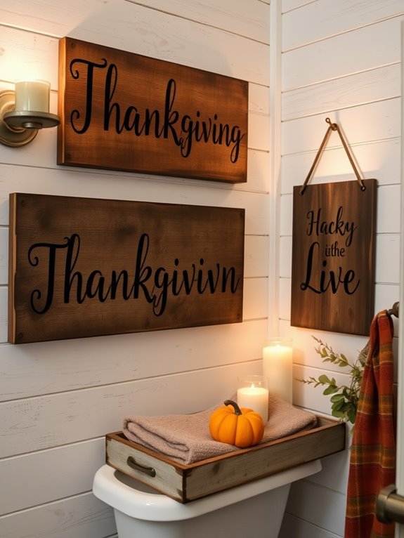 handcrafted rustic wooden signs