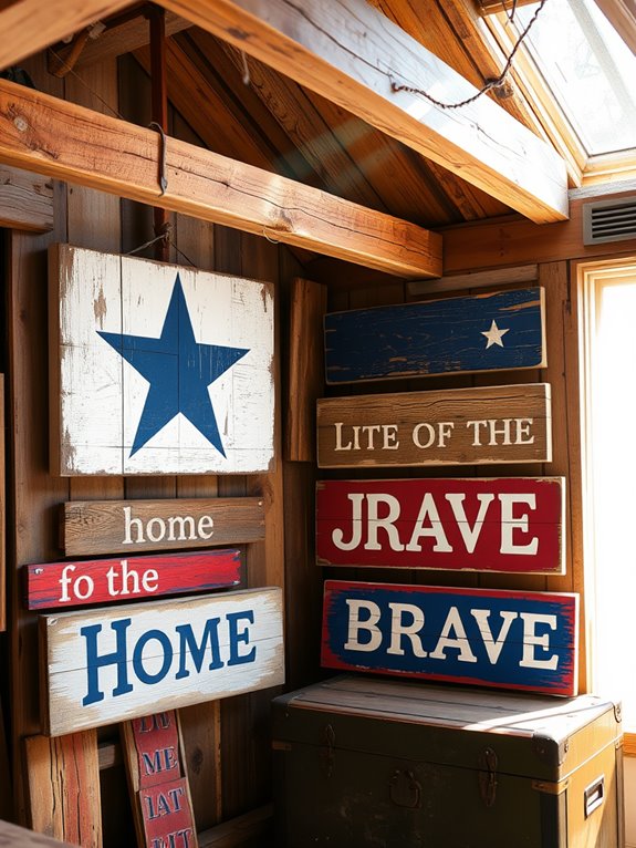handcrafted rustic wooden signs