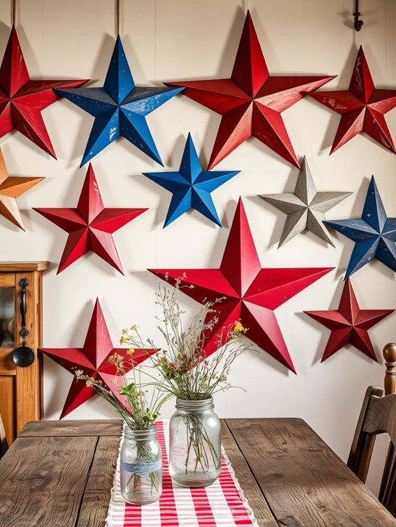 handcrafted rustic wooden stars