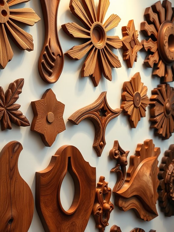 handcrafted wooden art sculptures