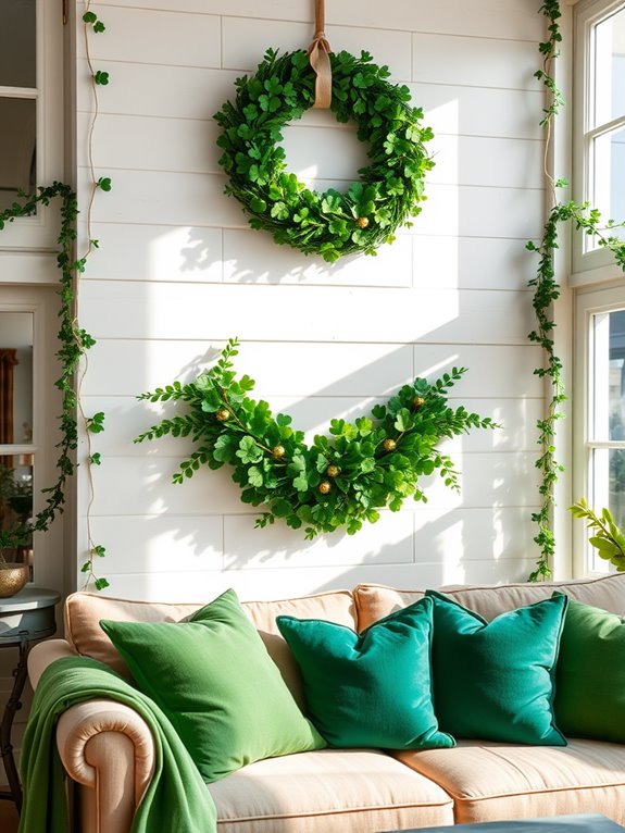 hang a green wreath