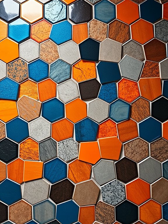hexagonal tiles modern design
