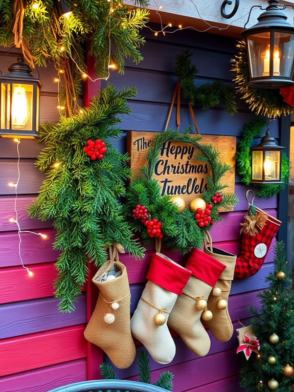 holiday decor and signage