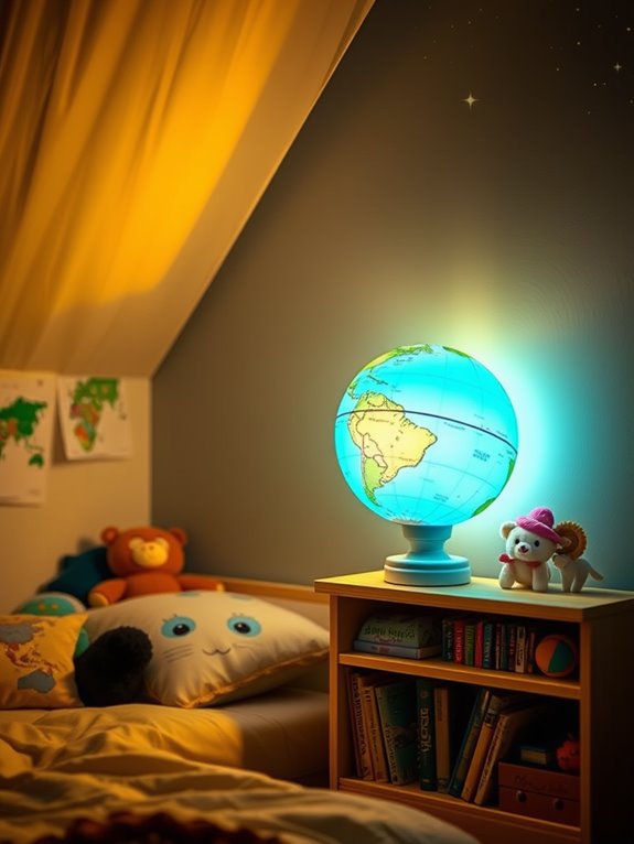 illuminated world globe nightlight