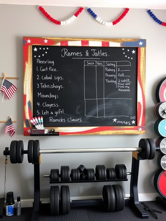 independence day chalkboard design