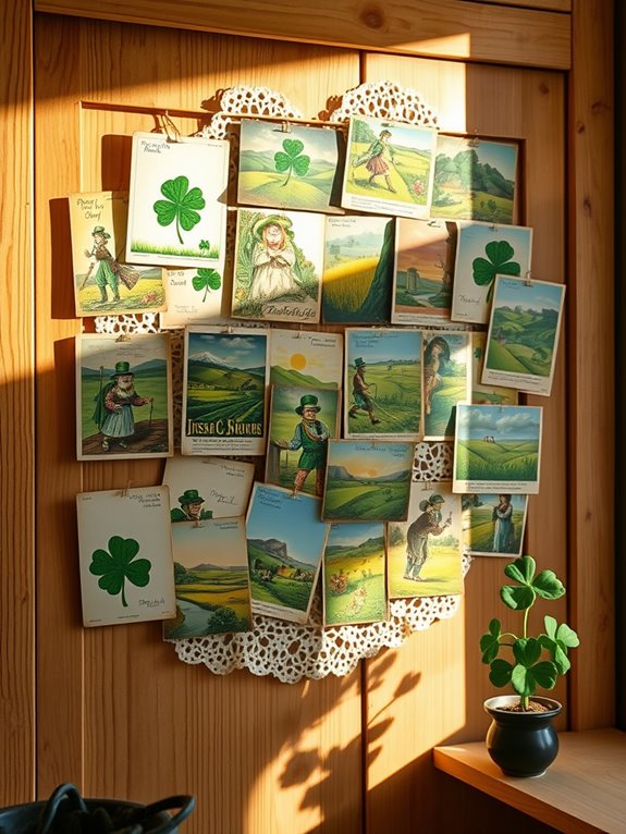 irish postcards collection display