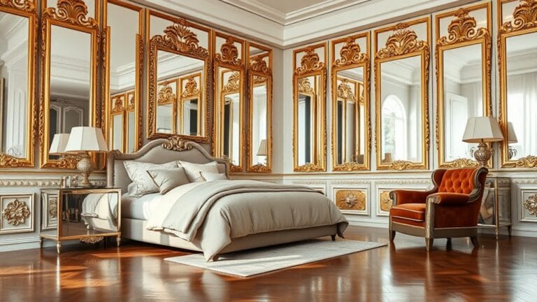 large bedroom mirror decor