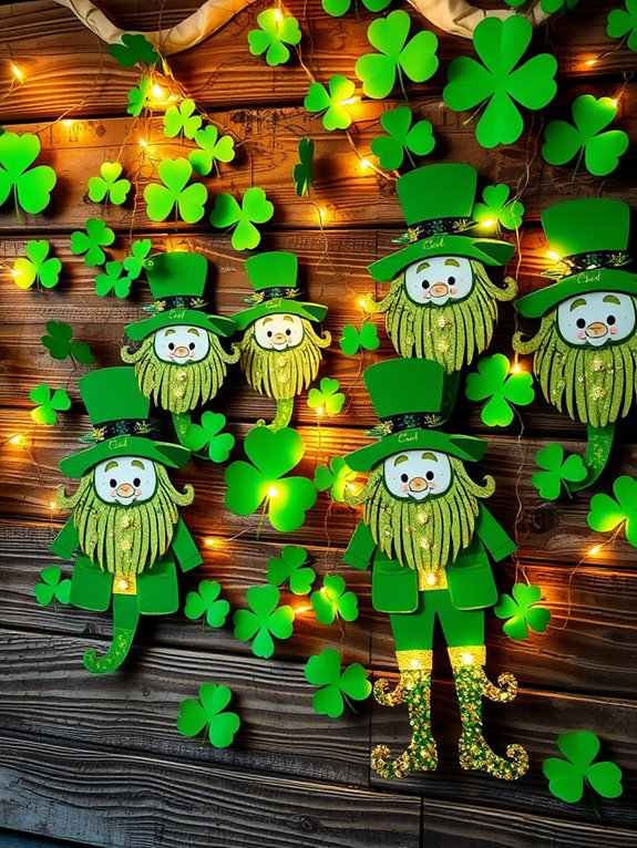 leprechaun themed decorative cutouts