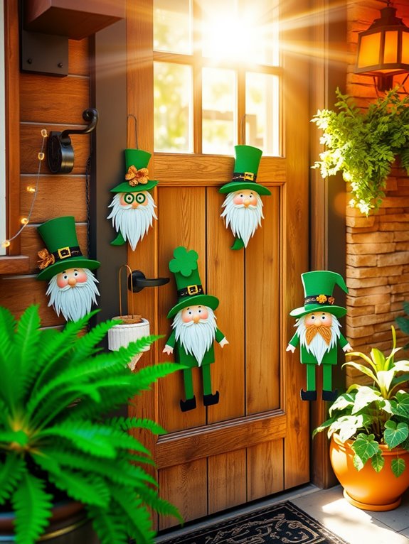 leprechaun themed decorative door hangers