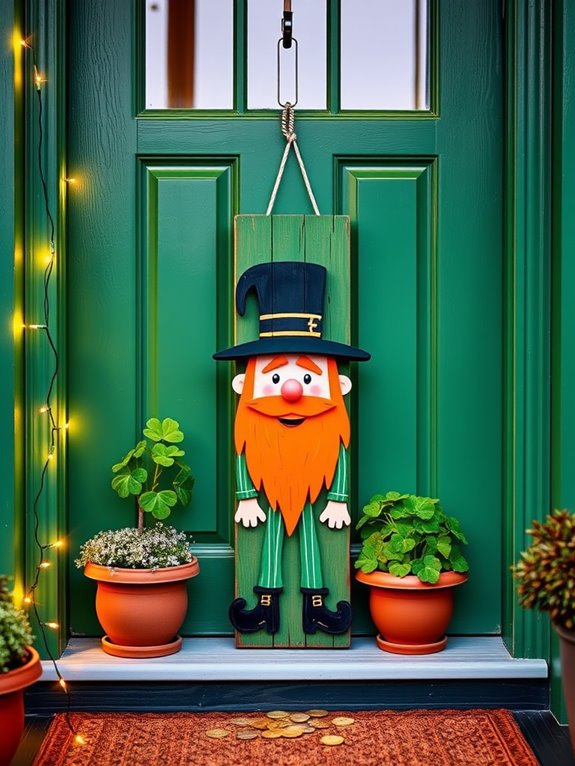 leprechaun themed door decoration project
