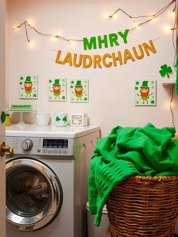 leprechaun themed laundry organization labels