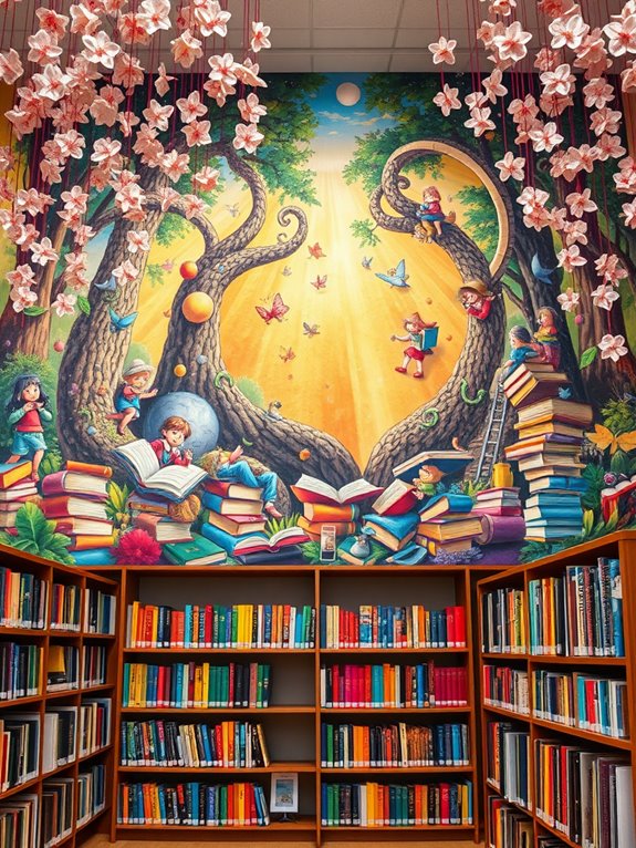 literary art wall designs