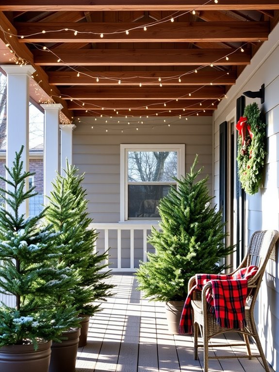 live holiday decorations indoors