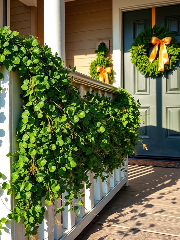 lush garland with gold