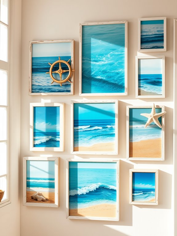 maritime prints gallery wall