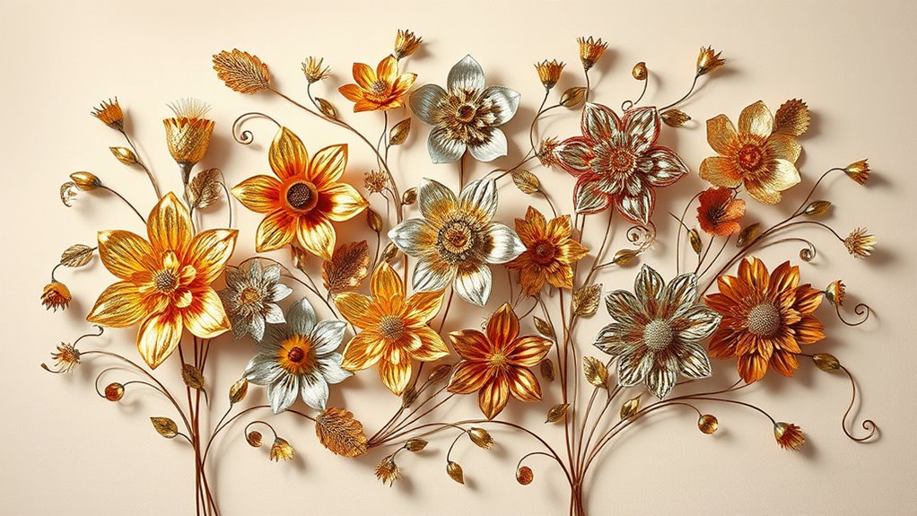 metal flower wall art