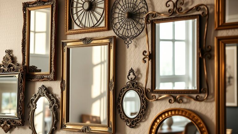 metal framed wall mirrors