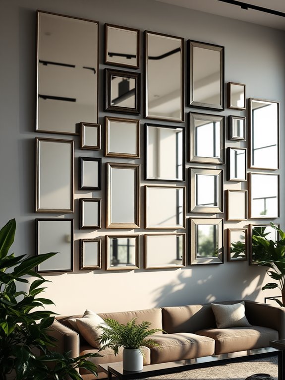 mirror gallery statement walls