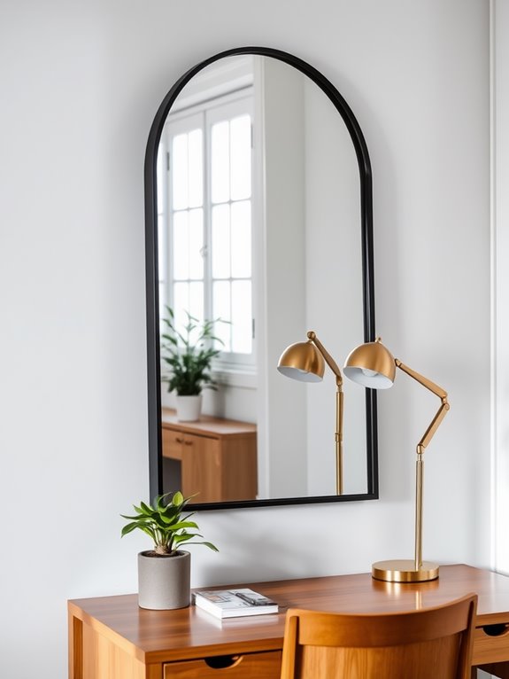 mirrors enhance office aesthetics