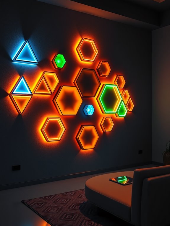 modern abstract light decor