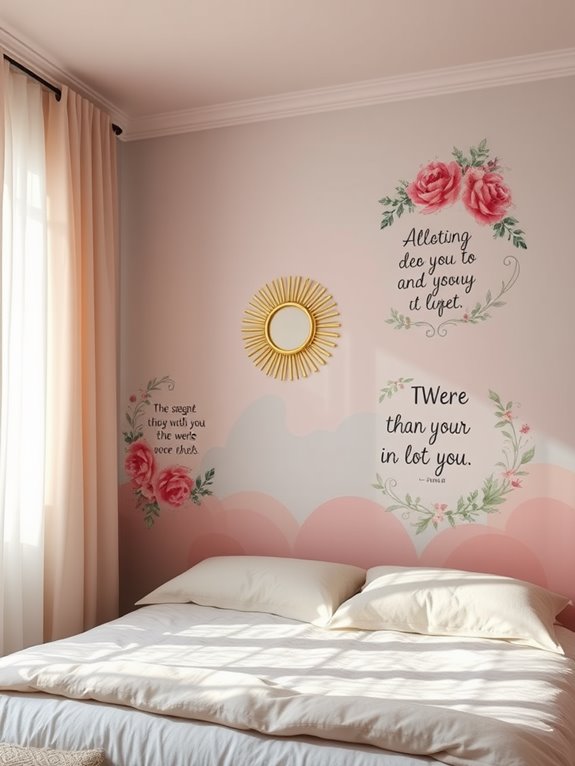 motivational artwork on walls