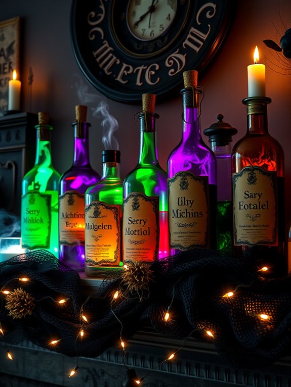 mystical elixirs in bottles