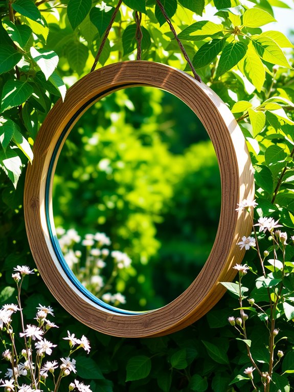 nature themed circular reflection