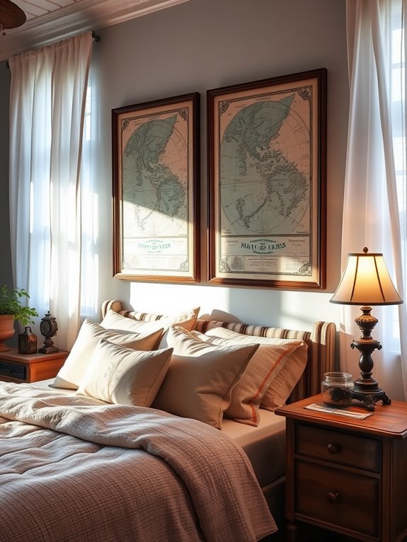 nautical chart vintage decor