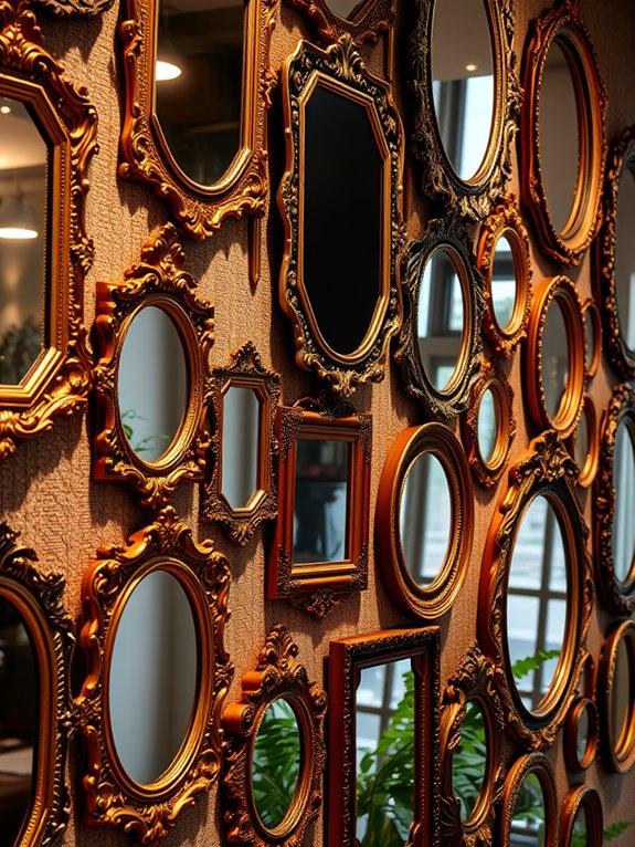 ornate mirrors enhance elegance