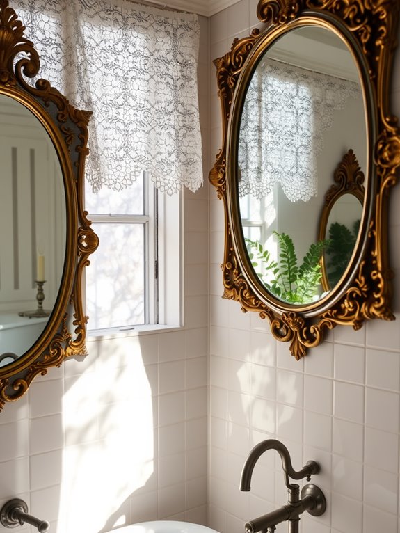 ornate mirrors exuding charm