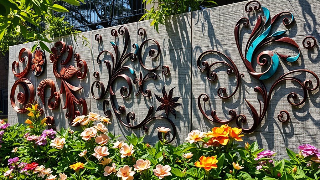 outdoor metal wall art