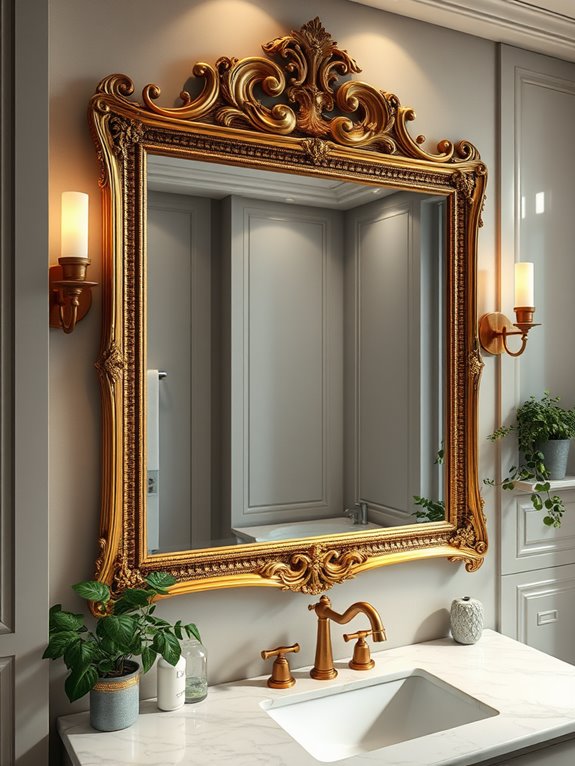 oversized mirrors as focal points