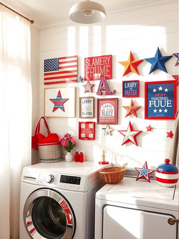 patriotic art display arrangement