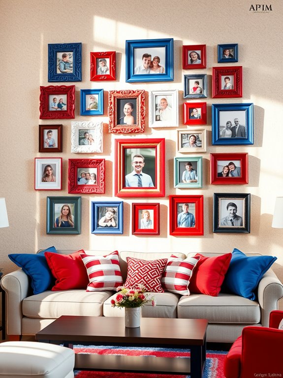 patriotic colored photo frames