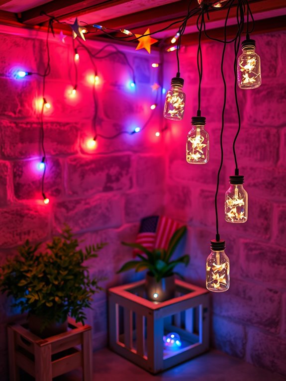 patriotic colored string lights