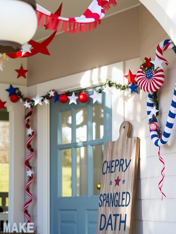 patriotic colorful decorative signs