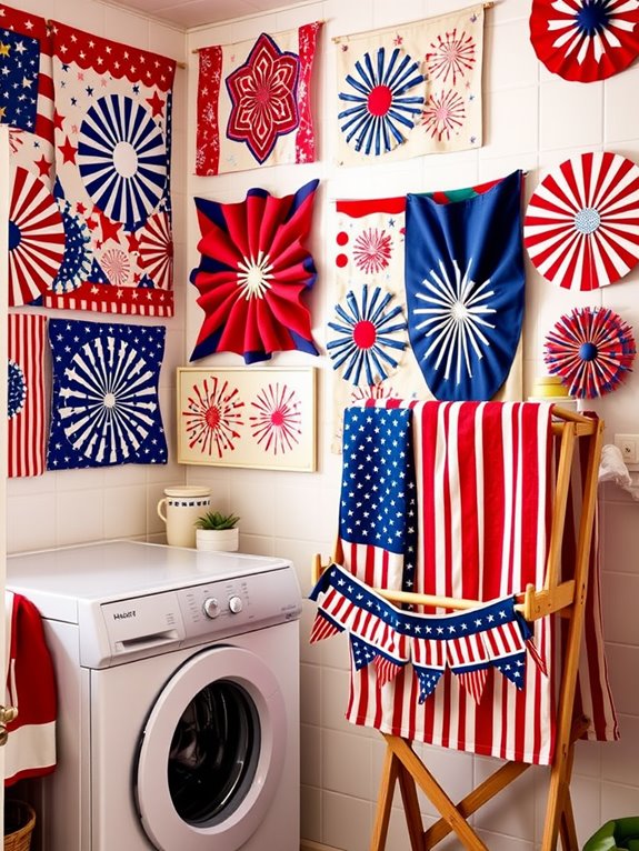 patriotic decorative fabric art