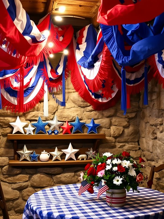 patriotic decorative fabric banner