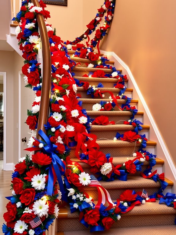 patriotic decorative garland arrangement