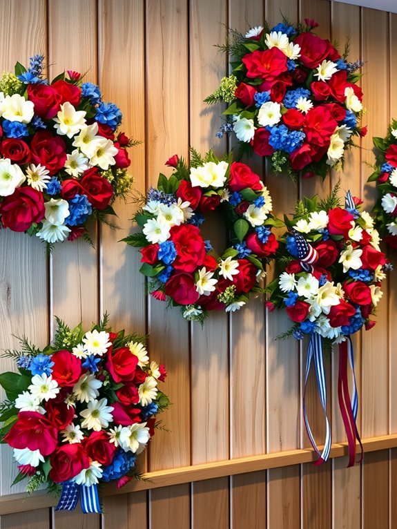 patriotic floral wreaths design