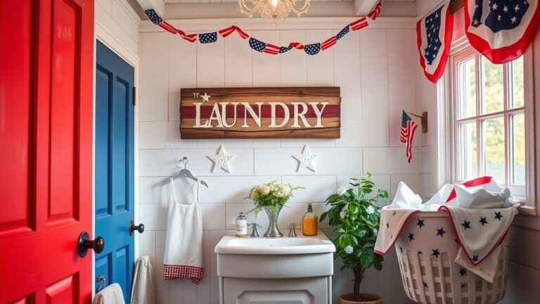 patriotic laundry room decor