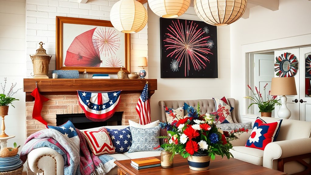 patriotic living room decor