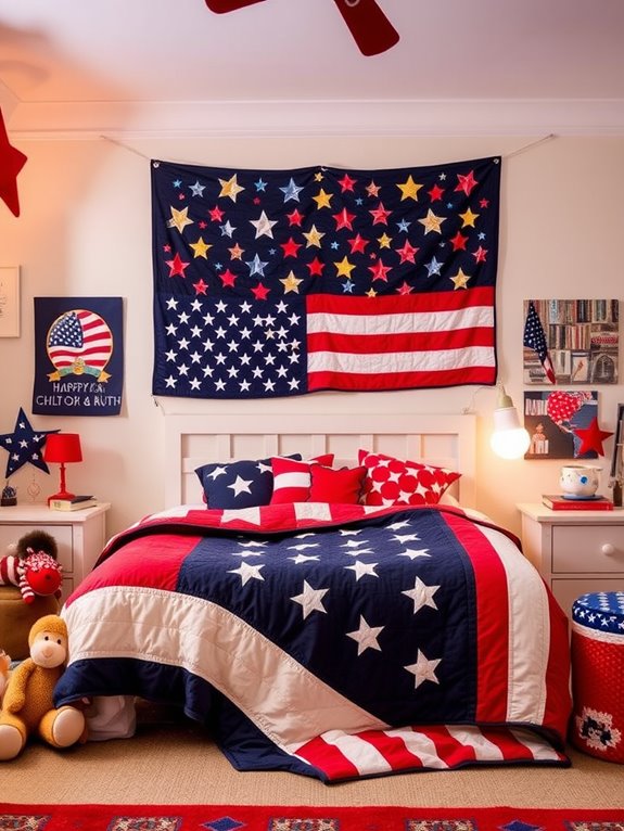 patriotic quilt or tapestry