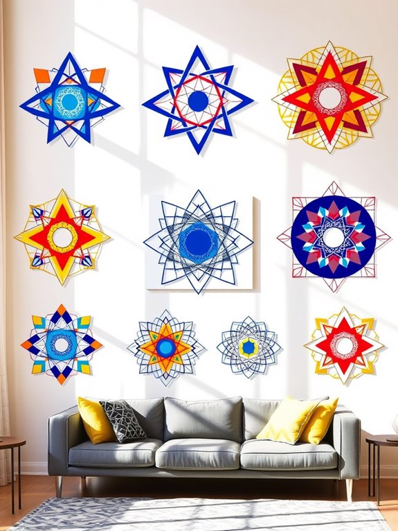 patterns of shapes and lines