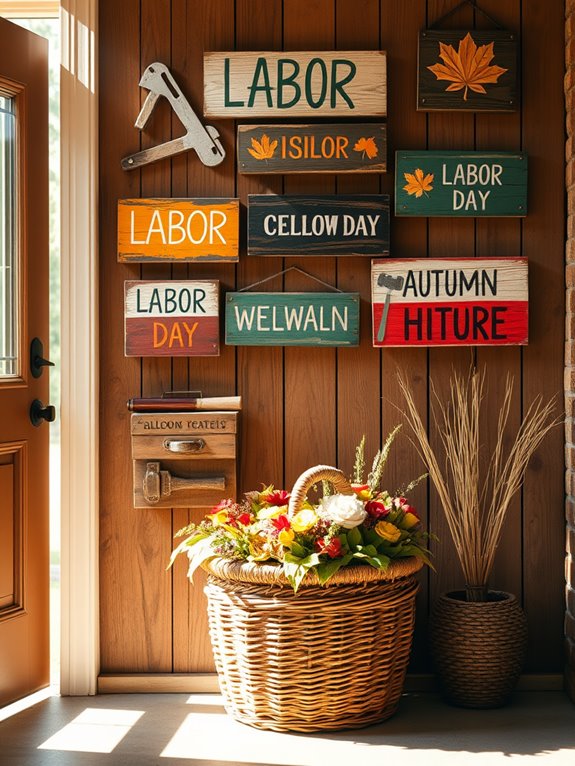 personalized labor day decor