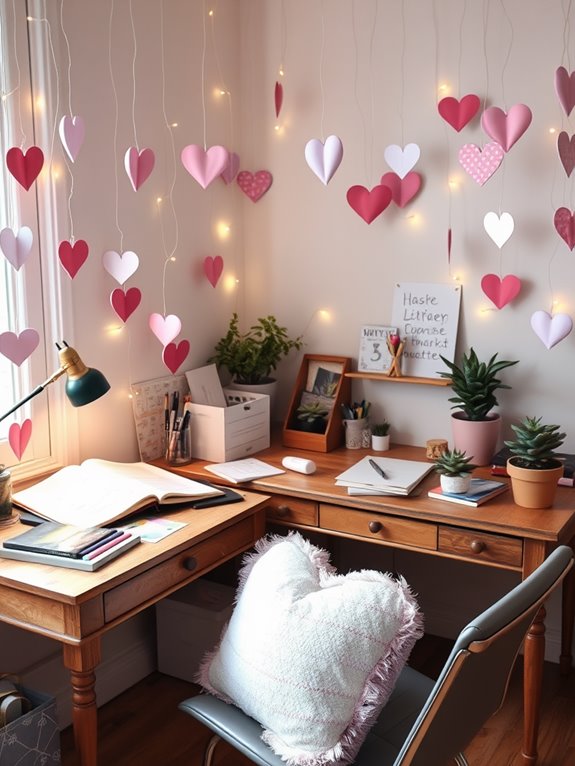 playful decorative heart banners
