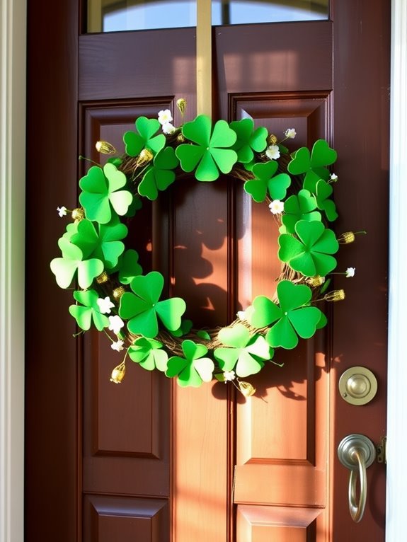 playful green clover decorations