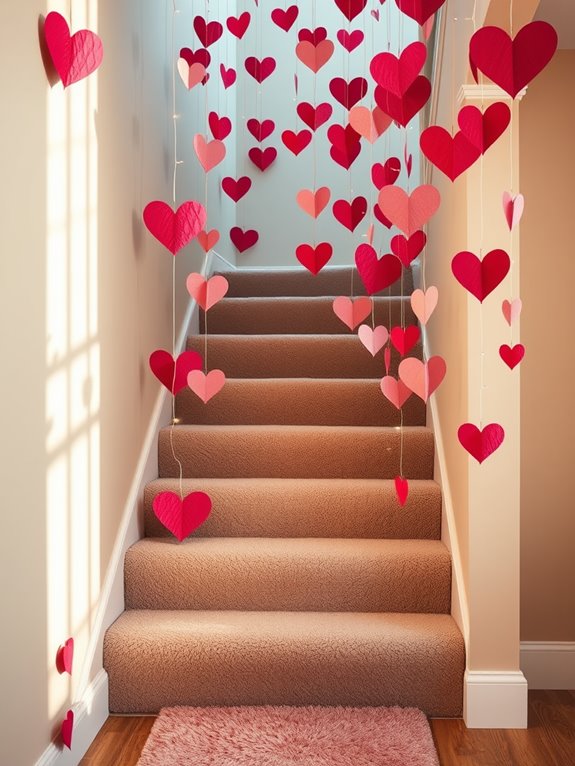 playful handmade paper hearts