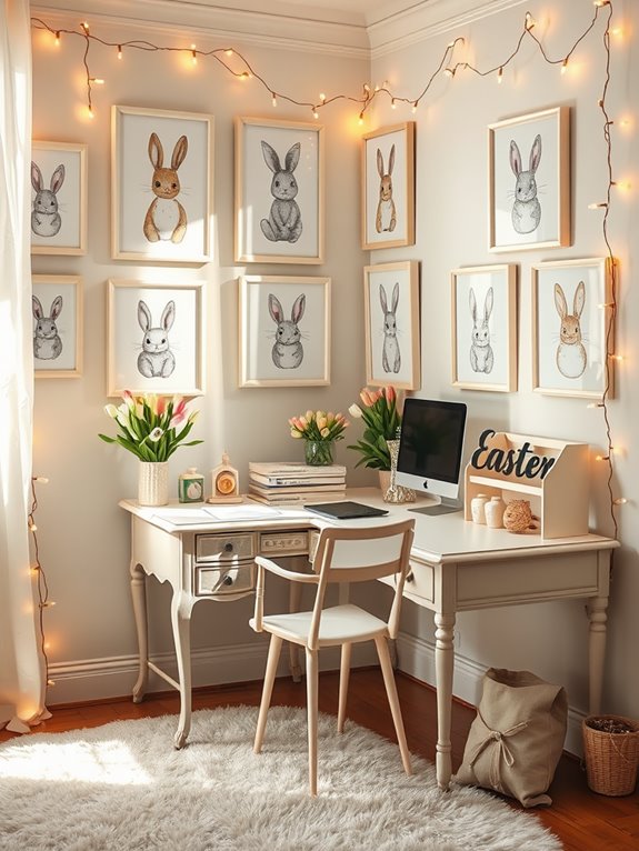 playful rabbit artwork collection