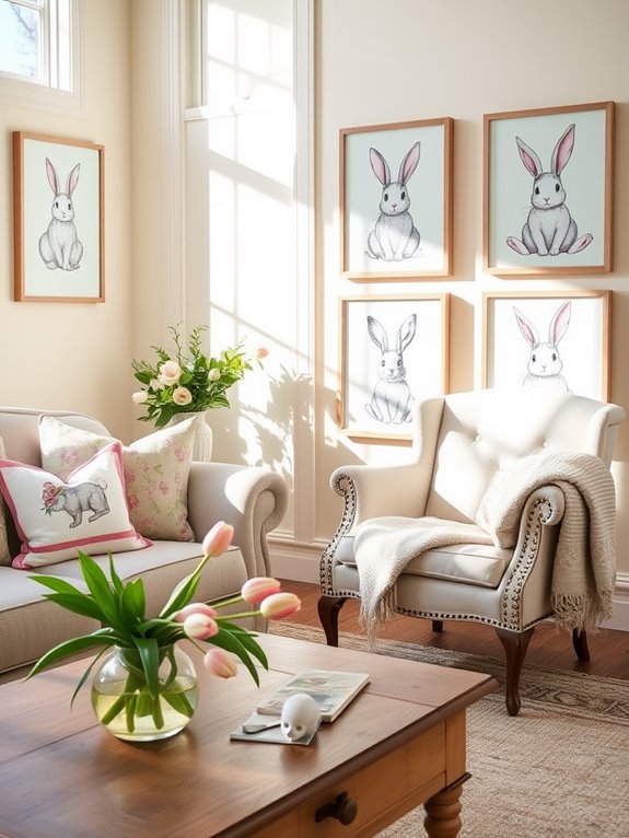 playful rabbit artwork designs